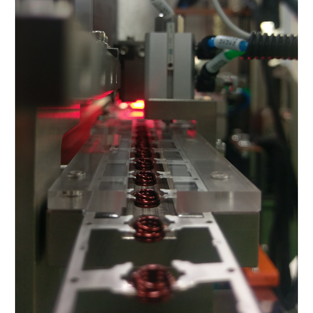 Strip type inductor coil spot welding